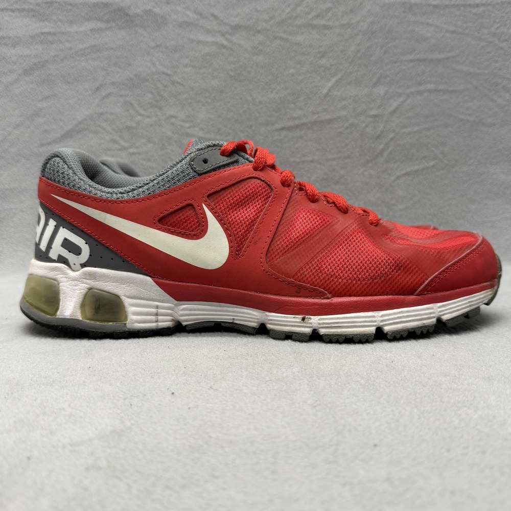 Nike Air Max Run Lite 4 Shoes Youth Size 6.5Y Red Gray Low Running 555643-600